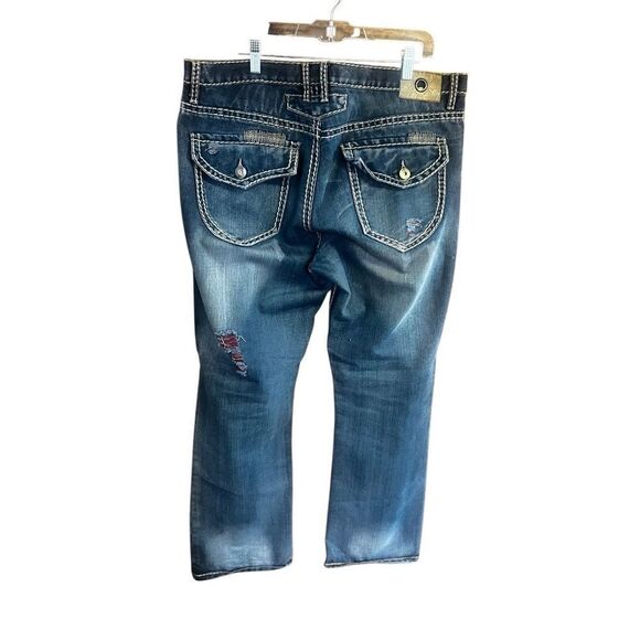 Request Men’s distressed Straight Leg Jeans Sz 38/32 ￼ - Picture 2 of 6